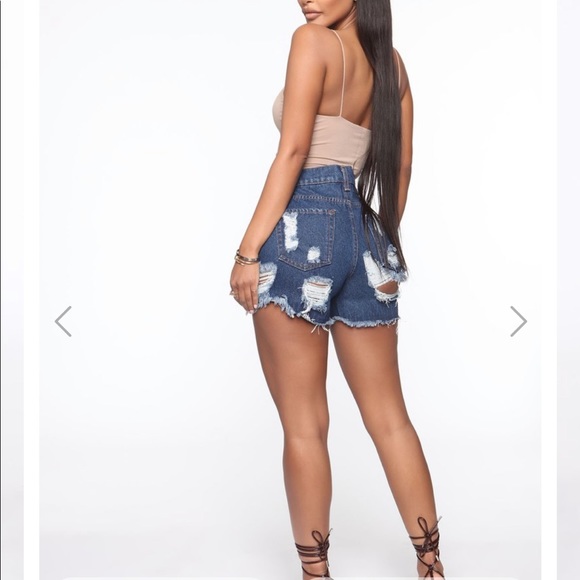 Fashion Nova Jean Shorts (size L) - Picture 3 of 7